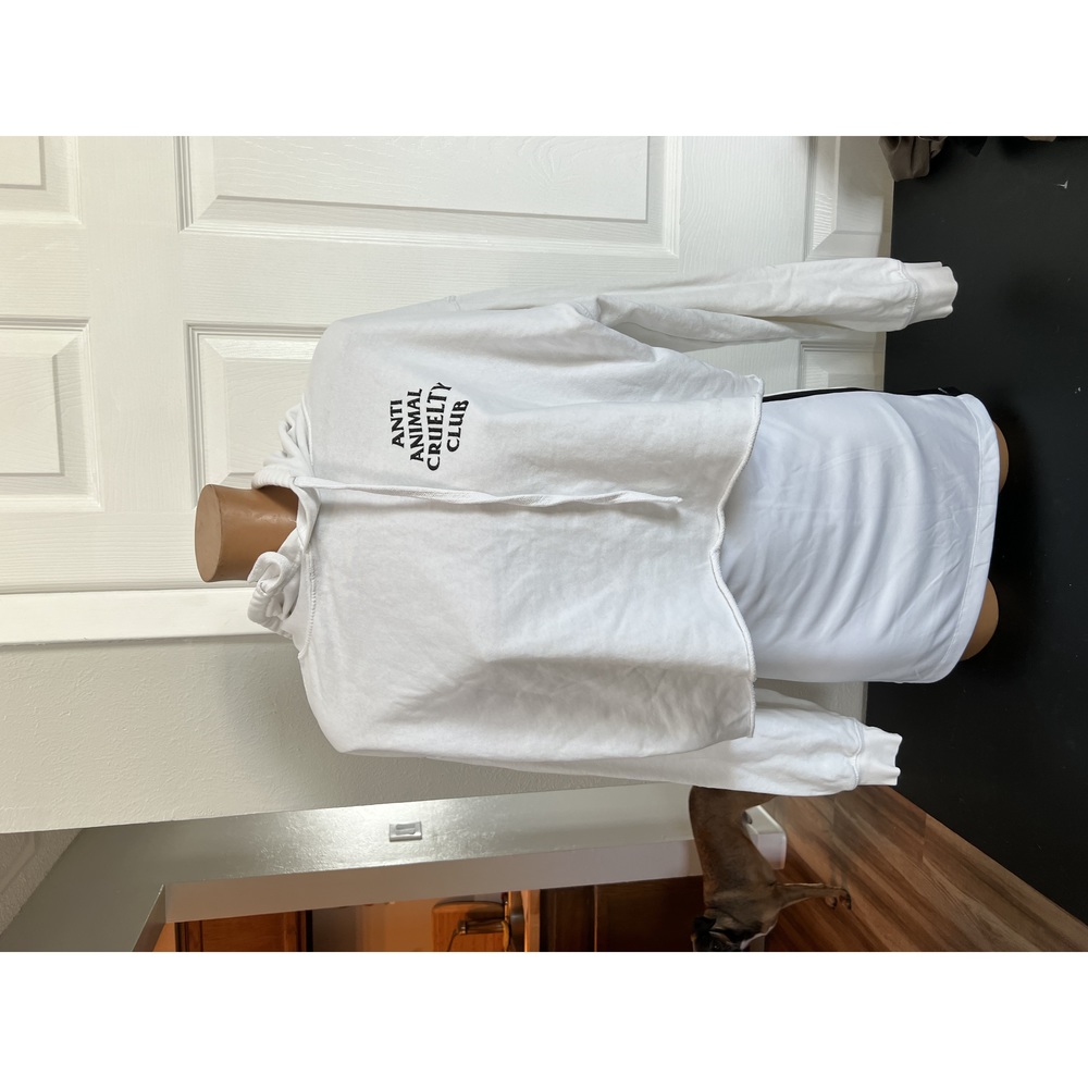 White Cropped Hoody